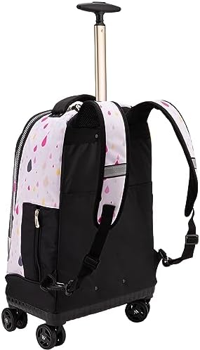 Wires Trolley Backpack for Shool Set of 3 All in One 4 Double Wheels Unisex Trolley backpack Includes Pencil case, Lunch bag, Laptop Compartment, Anti Theft Zipper (W24341)