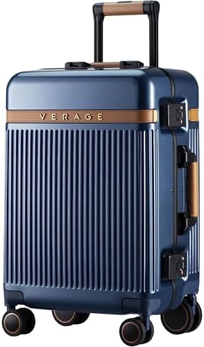 VERAGE Aluminum 28 Inch Suitcase Hard side Spinner Luggage (Blue)