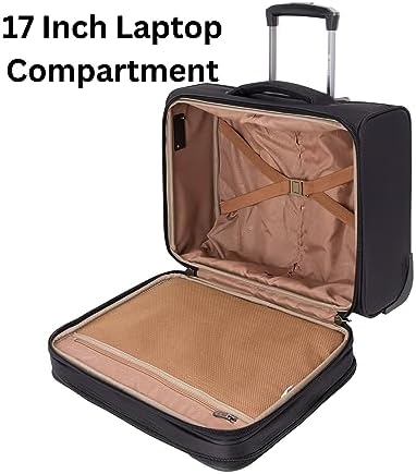 Sonada Rolling Laptop Case, Pilot Business bag for Travel And Office,International Lock, ANTI Theft Zipper (95052, Black)