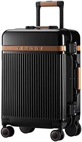 VERAGE Hardside Spinner Luggage, Black, Carry-On 20-Inch