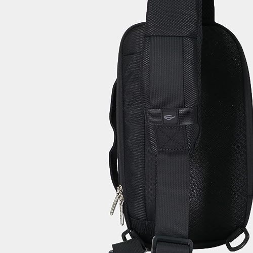 Pierre Cardin Anti Theft Crossbody Sling Bag Waterproof Shoulder PU Backpack Men's Lightweight Shoulder Chest Crossbody Bags with USB Charging Port