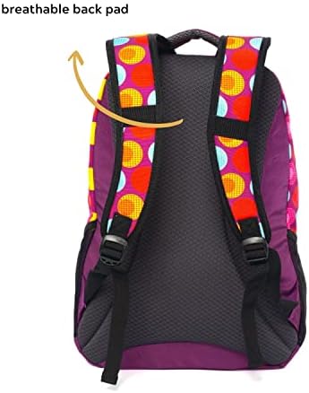 Pierre Cardin 2pcs Set Kids School Backpack with Pencil Case Dimensions: 47x34x15cm (PC23831-Purple with Polka Dots)