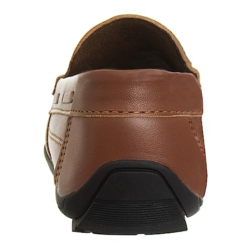 SIZE: 31 - Josmo Boys’ Shoes – Casual Leatherette Moccasin Driving Loafers , Pure Brown