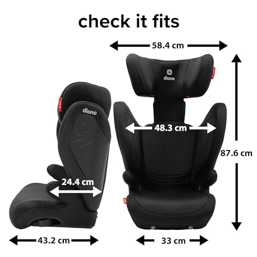 SEALED - Diono Monterey 4DXT Latch, 2-in-1 High Back Booster Car Seat with Expandable Height, Black