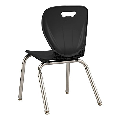 Learniture Shapes Series School Chair, 45 cm Seat Height, Black, (Pack of 4)