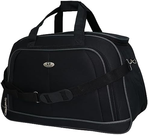 Sonada Travel & Gym Duffle Bag Unisex, Anti Theft Zipper , Front Easy Access Pocket, detachable strap (26 Inch, Black)