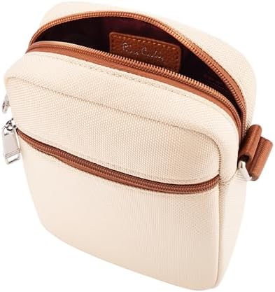 Pierre Cardin Unisex Small Tactical Sling Crossbody Backpack Shoulder Bag For Men Women PB87093 Beige