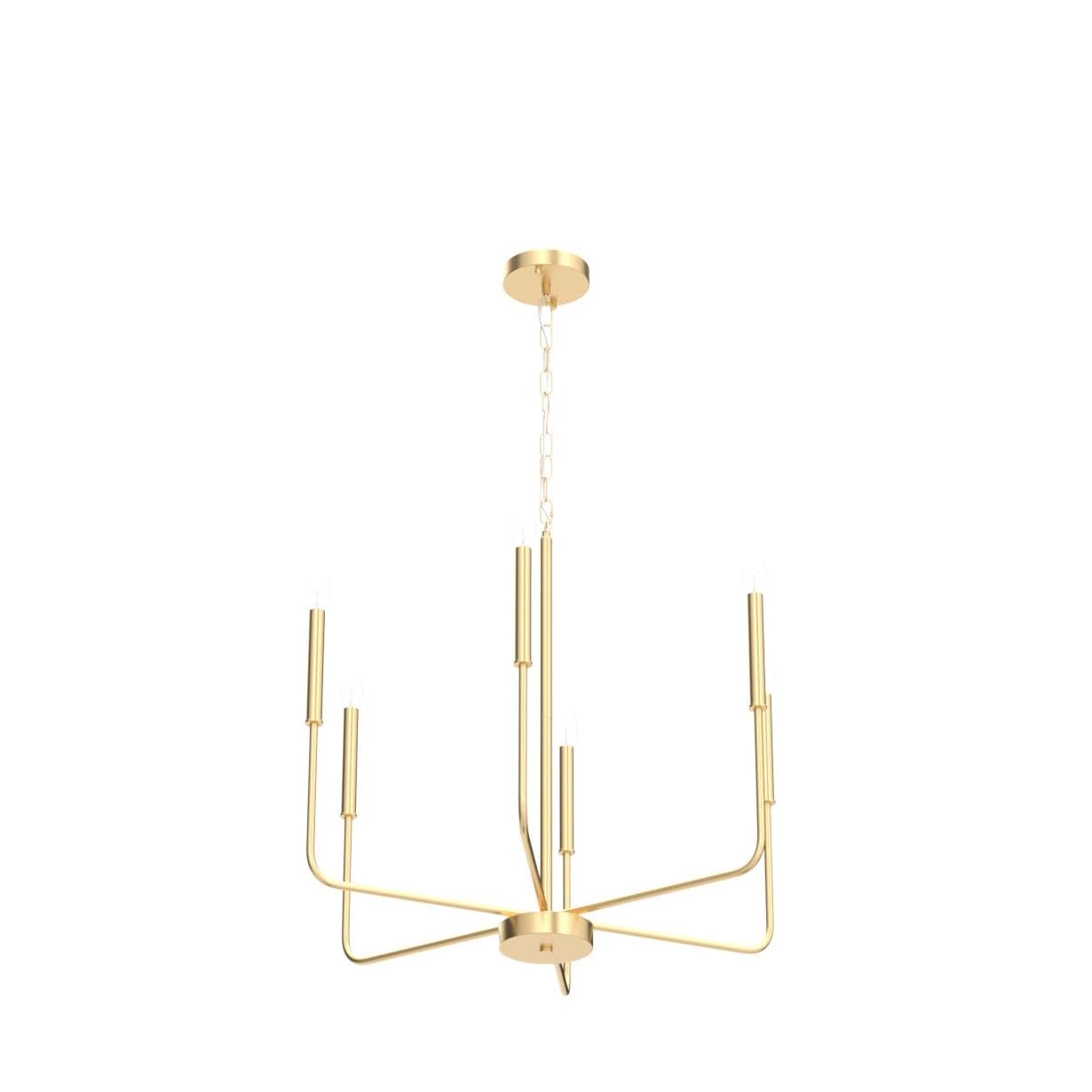 ETONIMERR Gold Chandelier Light Fixtures Ceiling Hanging Modern Farmhouse Chandelier for Dining Room, Candle Gold Pendant Light for Kitchen Island Living Room Foyer Bedroom