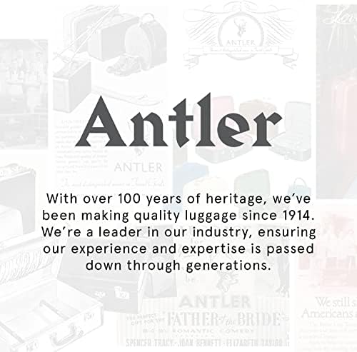 ANTLER Softside Luggage BRIXHAM Collection Lightest suitcase ever made by ANTLER UK, TSA Approved, Anti Theft Double Zipper Luggage for travel (Set of 3, Navy)