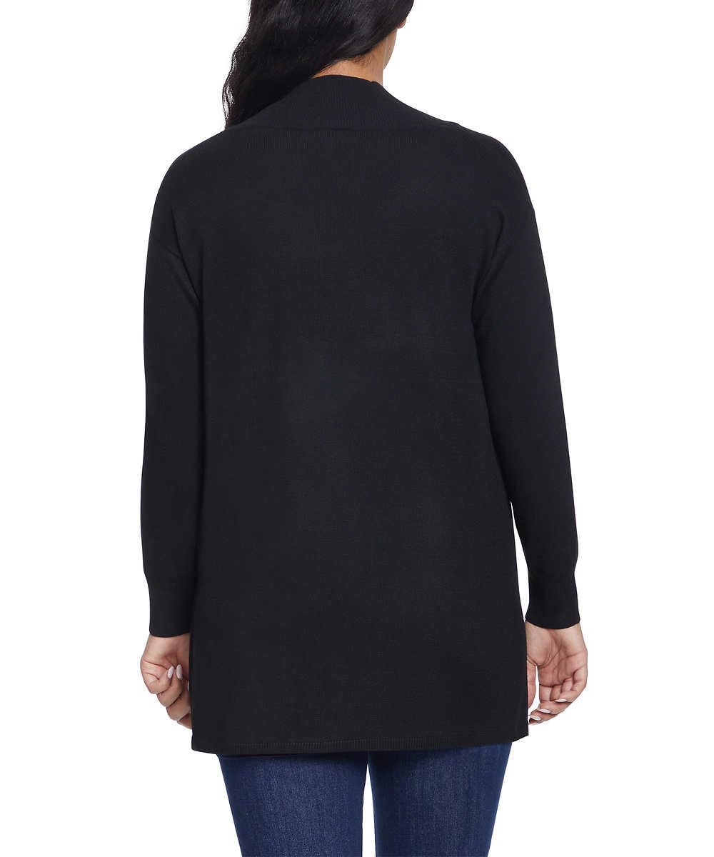 SIZE: M - Gloria Vanderbilt Women's Open Front Long Sleeve Super Soft Cardigan (US, Alpha, Medium, Regular, Regular, Black)