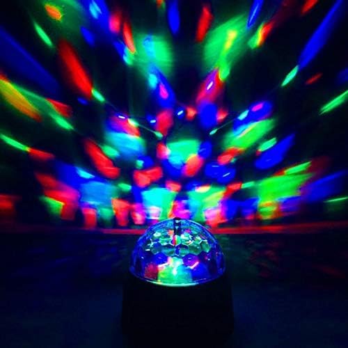 3.5-Inch Battery Operated LED Rotating Crystal Ball - Perfect for Parties and Events