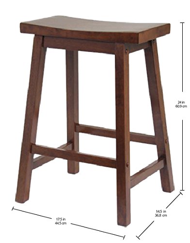 Winsome 94084 Satori Stool, 24", Walnut