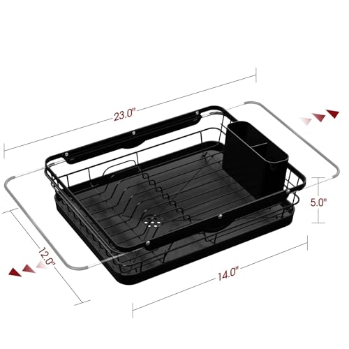 Sakugi Dish Drying Rack - Stainless Steel Dish Rack with Drainboard for Kitchen
