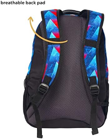 Pierre Cardin 2pcs Set Kids School Backpack with Pencil Case Dimensions: 47x34x15cm (PC23831- Black with Blue-Red Fiery Art)