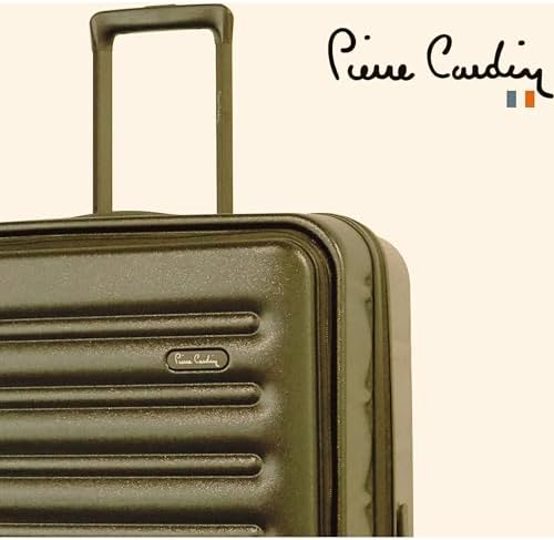 Pierre Cardin Front Zipper Luggage Lightweight Hardside Suitcase for Travel, TSA Approved, ANTI Theft Double Zipper (TERA COTTON, Set of 3)