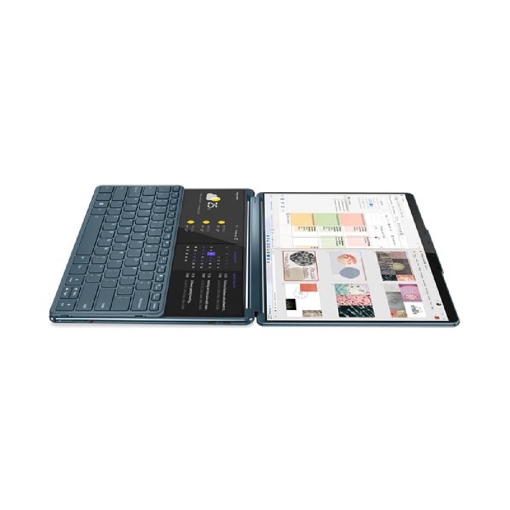 لينوفو يوجا بوك 9 13IRU8، شاشة مزدوجة 13.3 بوصة بدقة 2.8K، معالج إنتل i7-1355U، ذاكرة وصول عشوائي (RAM) سعة 16 جيجابايت، قرص SSD سعة 1 تيرابايت، بطاقة رسومات مدمجة إنتل® آيريس® إكس إي، ويندوز 11، لون تيدال تيل