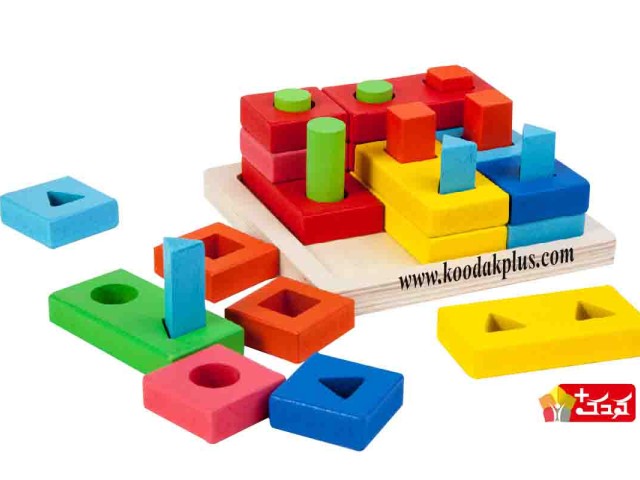 Wooden shape-matching toy