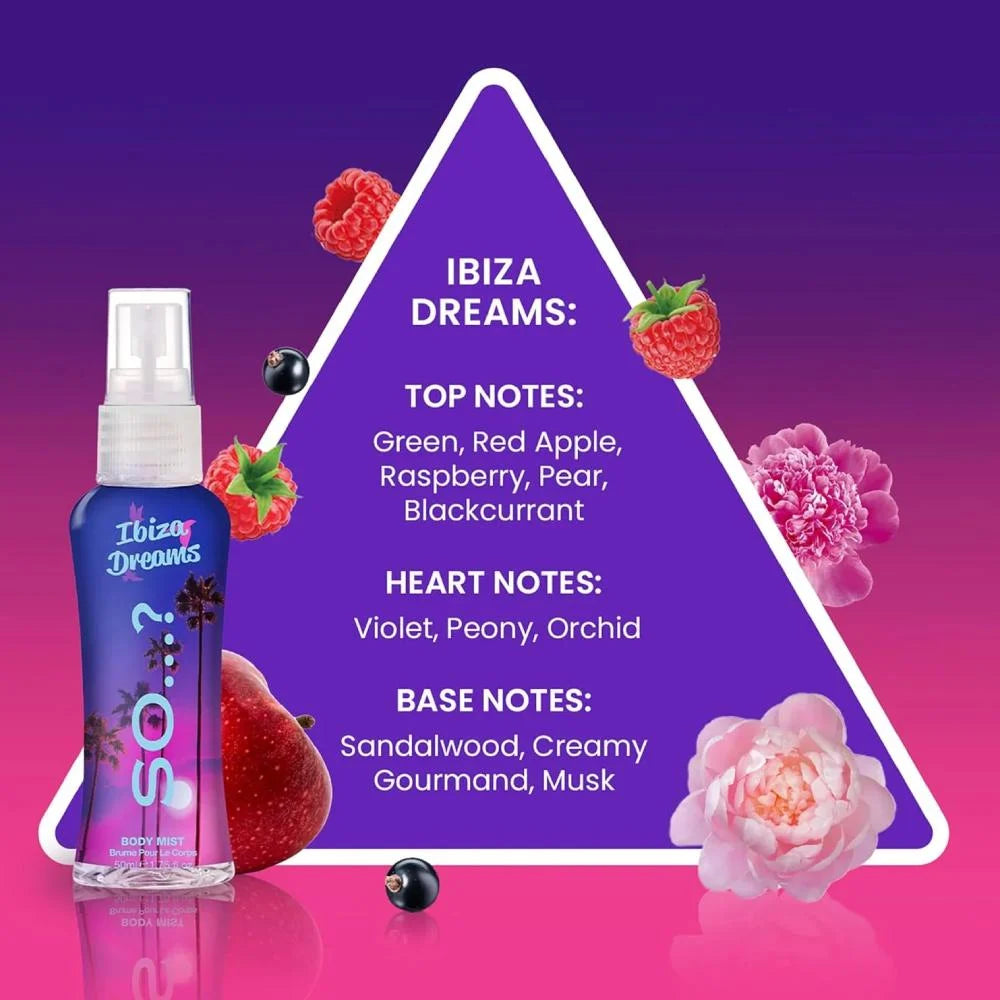 Body Splash Escapes 4 x 50ml By So