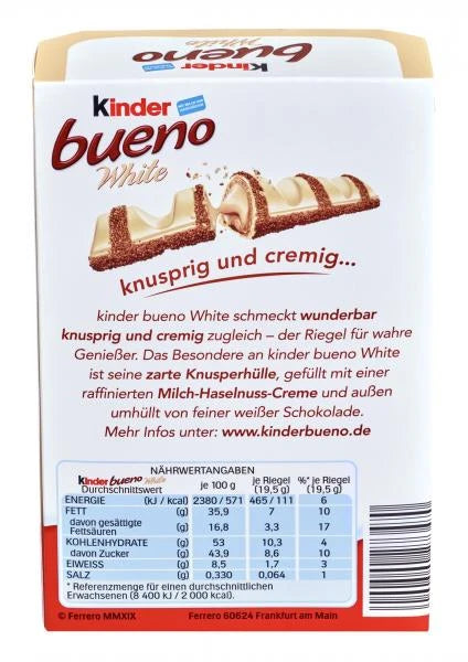 Kinder Bueno White 6 pcs / 100g