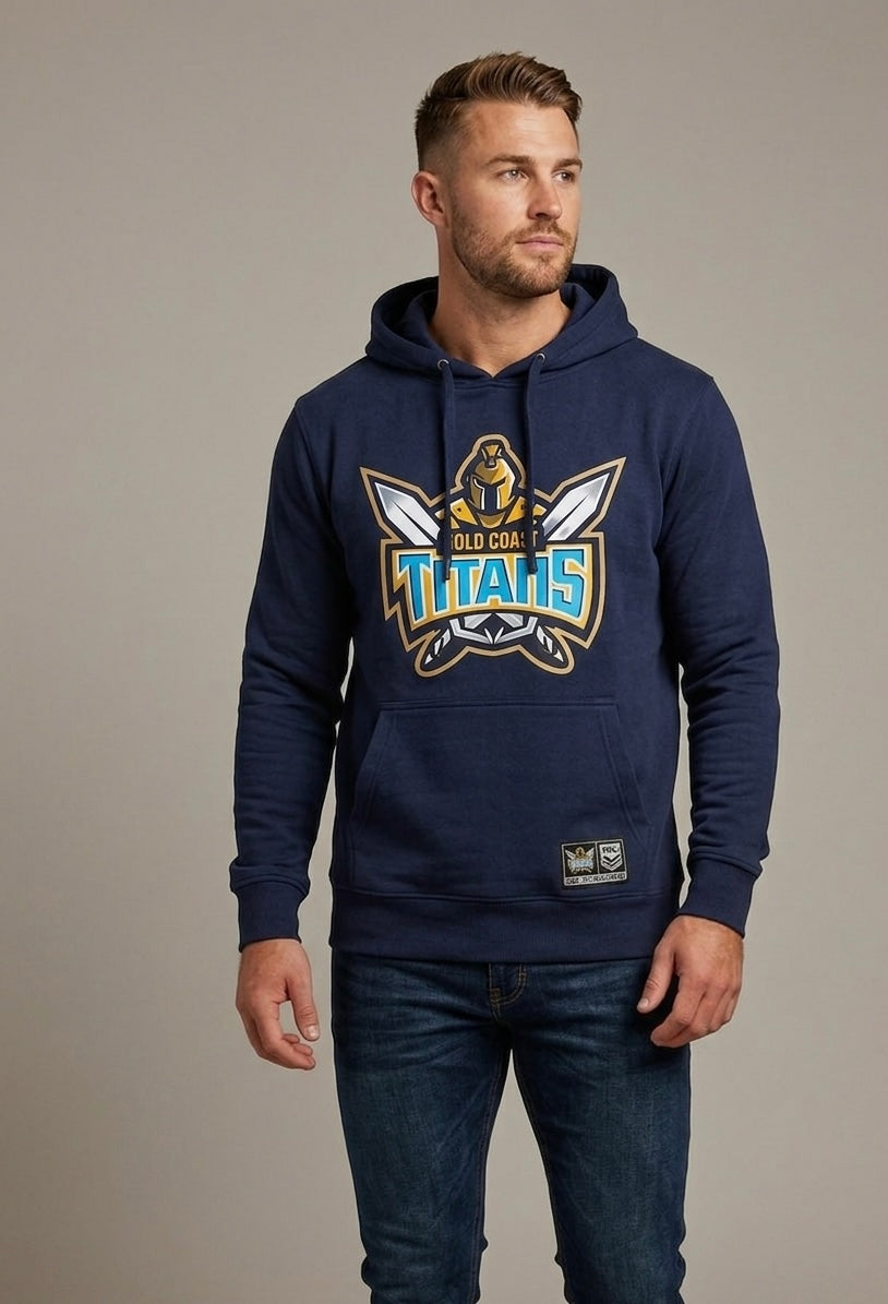 NRL TITANS"GOLD COAST " NAVY HOODIE FOR MEN