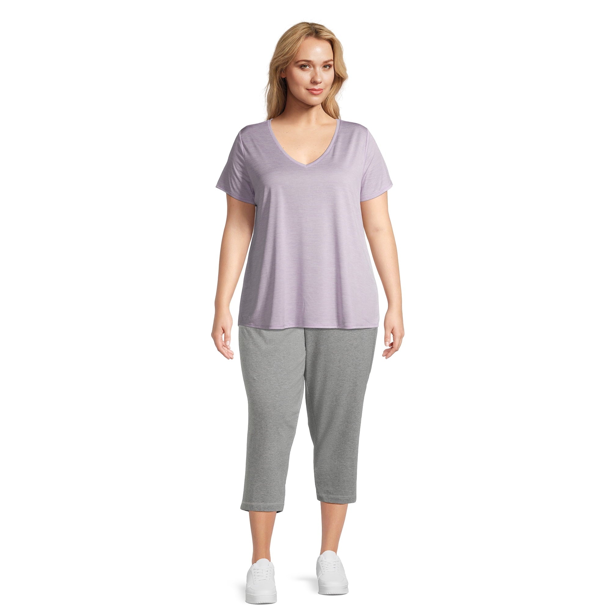 SIZE: 3XL(24W-26W) - Athletic Works Women's and Women's Plus Core Knit Capri