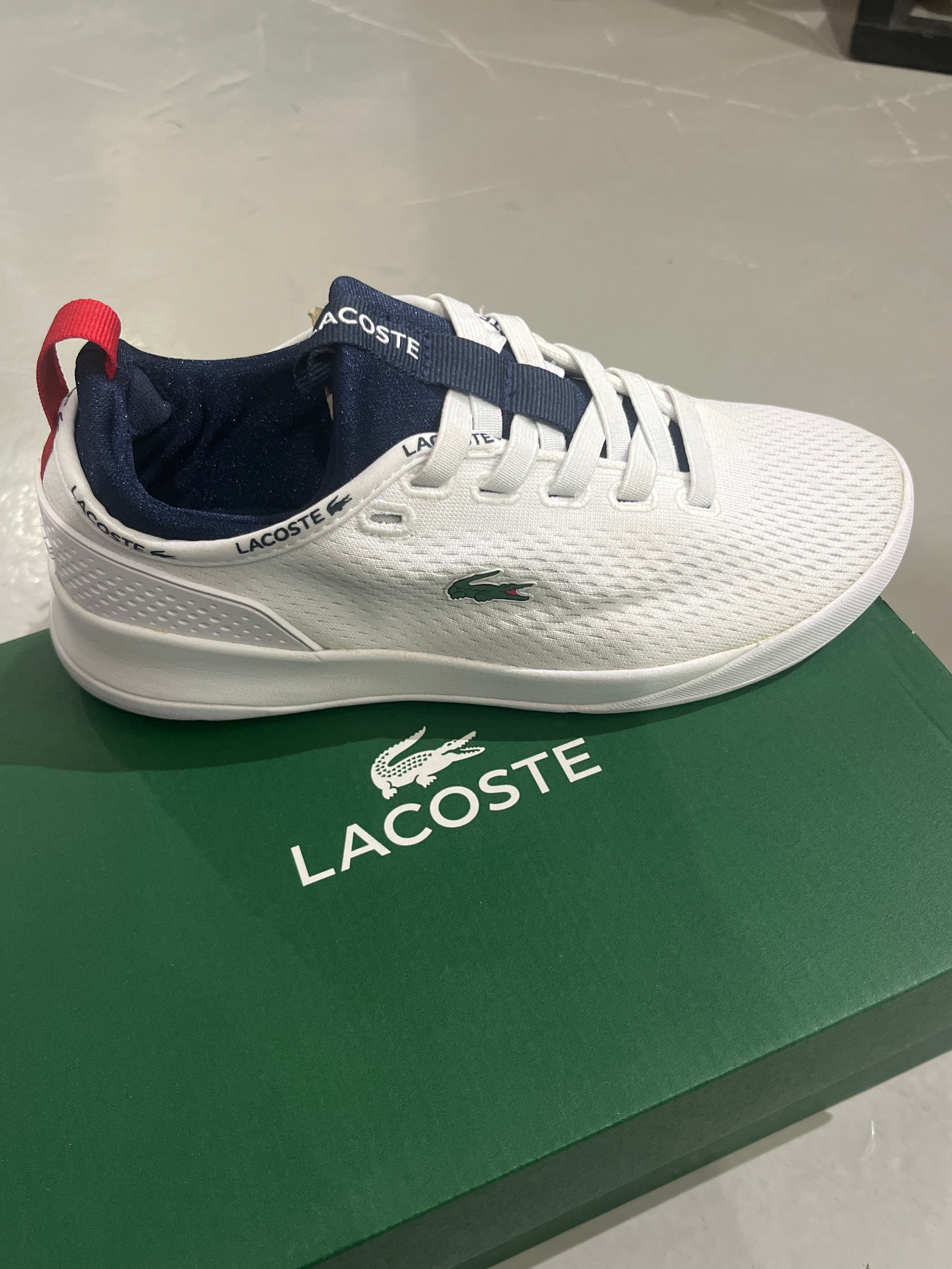 Lacoste LT Fit Mesh White & Navy Sneakers