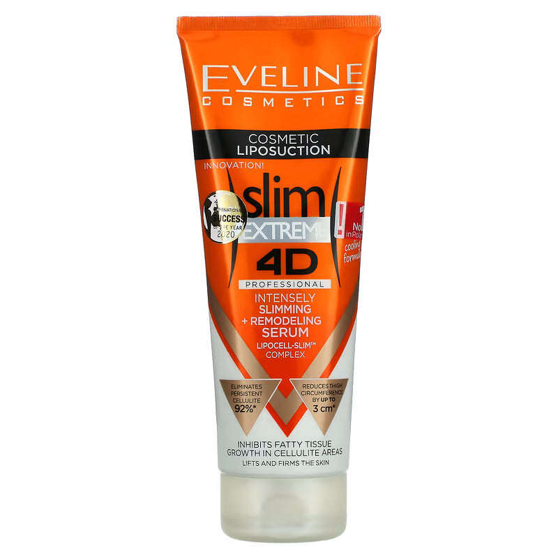 Eveline Cosmetics, Slim Extreme 4D, Professional Intensely + Remodeling Serum, 8.8 fl oz (250 ml)