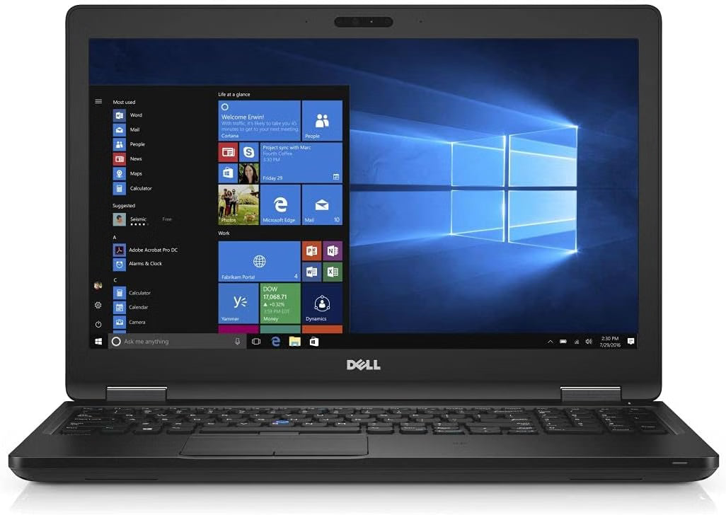 Dell Latitude 5580 | 15.6" (1366 x 768) Display Laptop | Intel Core i5-7300U, 8GB RAM 256GB SSD | Windows 10 – Black- Used