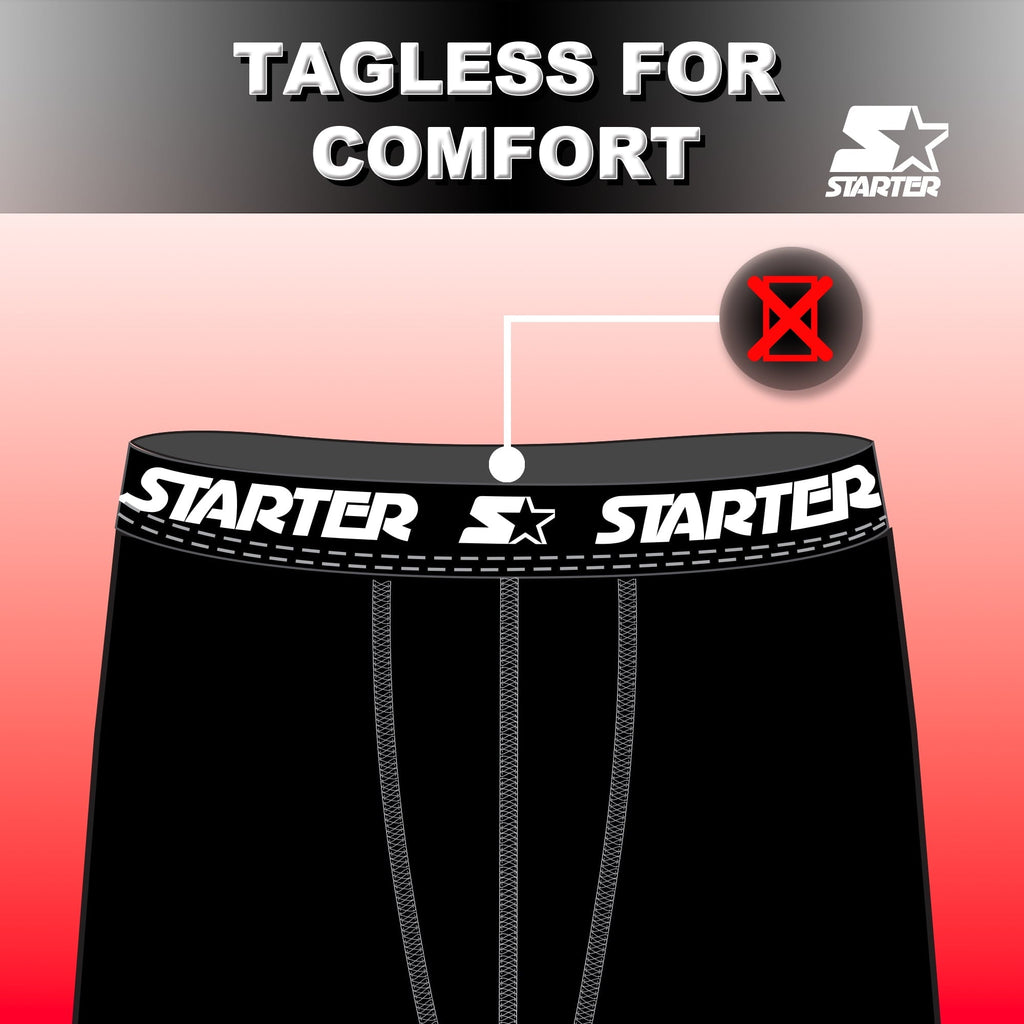 Starter Men S Performance Athletic Stretch Boxer Briefs 6-Pack