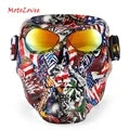 Motocross Goggles Skull Face Mask Motocross Dirt Bike ATV Race Goggle