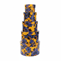 5-Piece Floral Nesting Gift Boxes – Yellow & Purple Pansy Print