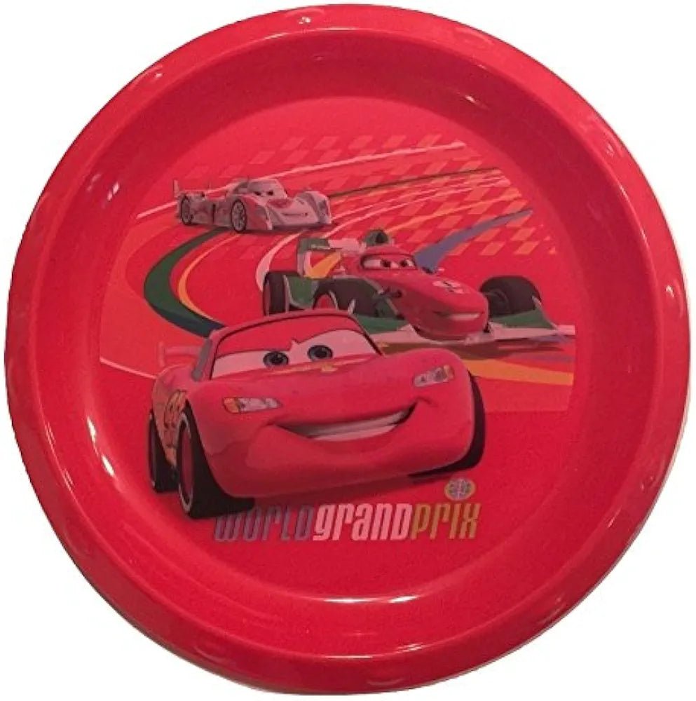 Disney Cars Tablesetting by Zak ~ Plate, Bowl, Lenticular Tumbler (Red with World Grand Prix)