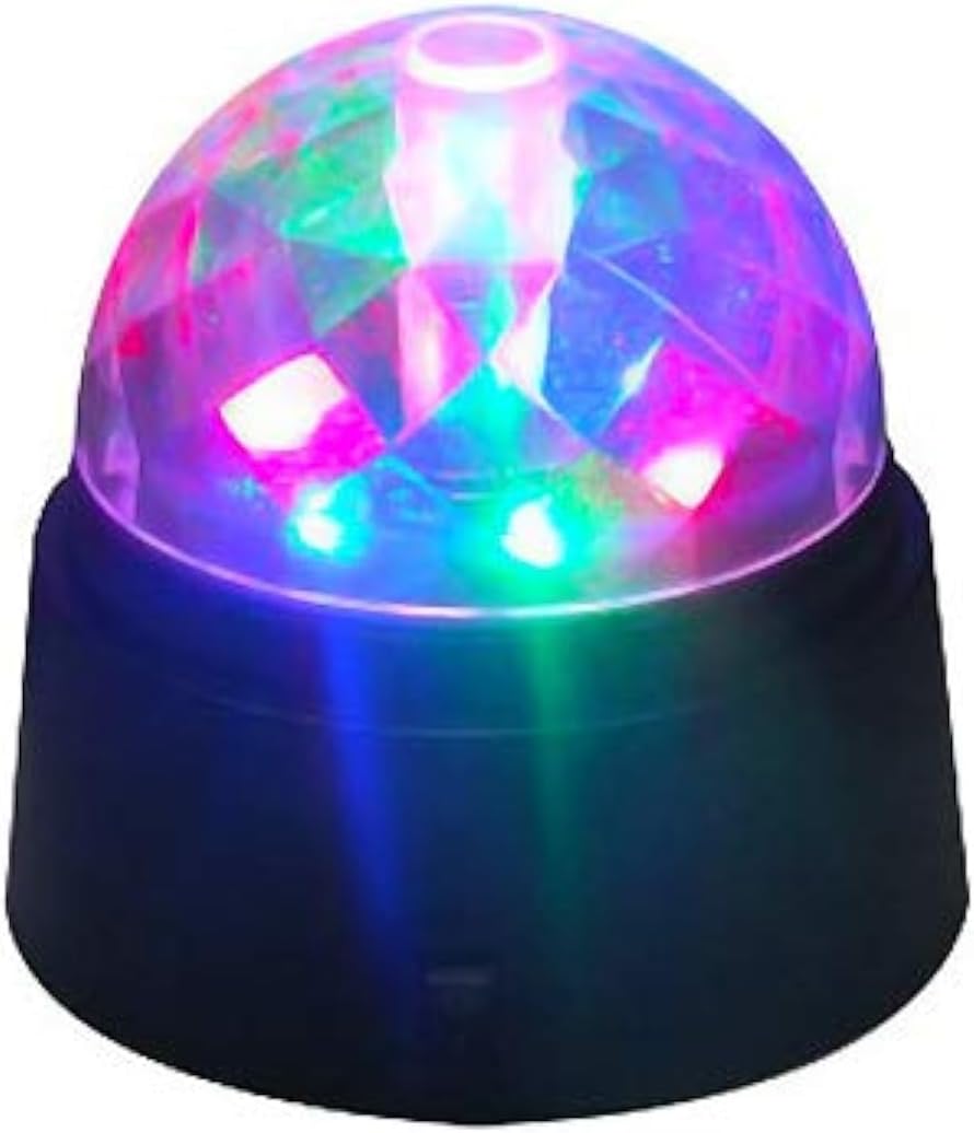 3.5-Inch Battery Operated LED Rotating Crystal Ball - Perfect for Parties and Events