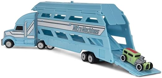 Micro Machines - Blue Mini Vehicle Hauler With 1 Exclusive Vehicle