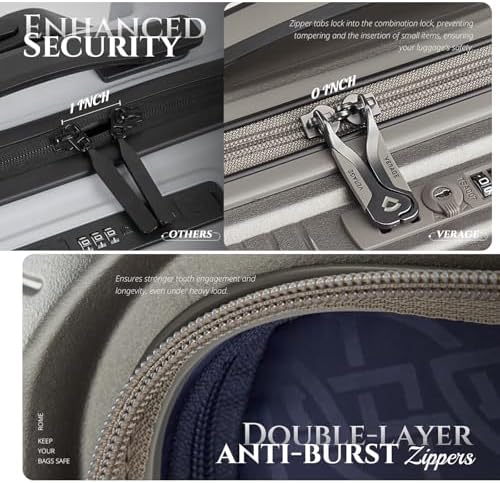 Verage Freeland Large Luggage with X-Large Spinner Wheels, Expandable Hardside Travel Luggage,