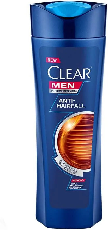 Clear Men Anti-Hair Fall Anti-Dandruff Shampoo for Itchy Scalp with Vitamin B3 & Taurine