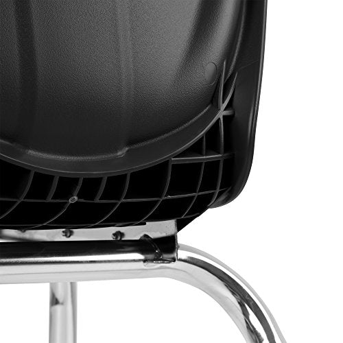 Learniture Shapes Series School Chair, 45 cm Seat Height, Black, (Pack of 4)