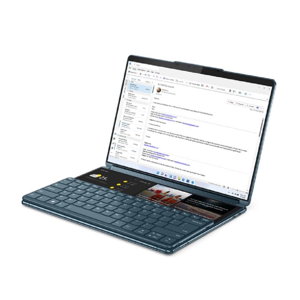 لينوفو يوجا بوك 9 13IRU8، شاشة مزدوجة 13.3 بوصة بدقة 2.8K، معالج إنتل i7-1355U، ذاكرة وصول عشوائي (RAM) سعة 16 جيجابايت، قرص SSD سعة 1 تيرابايت، بطاقة رسومات مدمجة إنتل® آيريس® إكس إي، ويندوز 11، لون تيدال تيل
