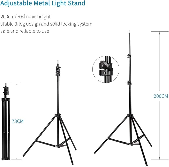 Andoer Studio Photography Video Softbox LED Light Kit Including 20 * 28 Inches Softboxes 45W Bi-color Temperature 2700K/5500K Dimmable LED Lights 2 Meters Light Stands Carry Bag, 2 Packs