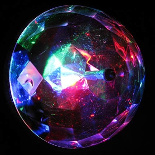 3.5-Inch Battery Operated LED Rotating Crystal Ball - Perfect for Parties and Events