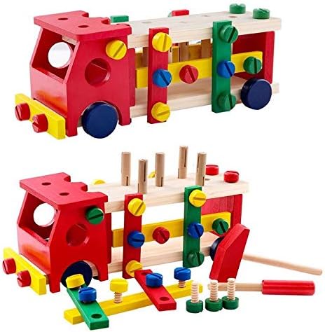 Reassembly Screw Car Wooden Toy Set