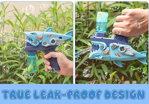 Bubz 🦈 Misco Toys Kids Bubble Gun – DIY Bubble Machine for Kids (Shark Edition) | Build Your Own Bubble Maker Blower Toy – Fire Truck Design – Outdoor Fun for Ages 3-8