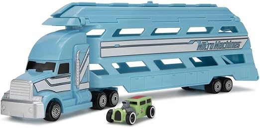 Micro Machines - Blue Mini Vehicle Hauler With 1 Exclusive Vehicle