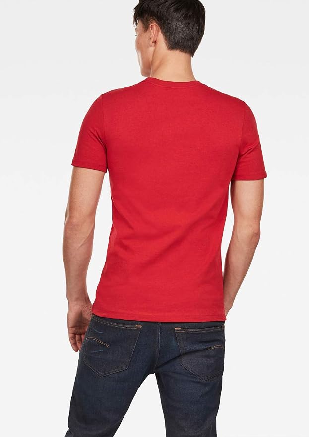 G-Star Raw Graphic 47 T-Shirt (Graphic 47 T-Shirt) Asian Size Logo T-Shirt, Deep Flame
