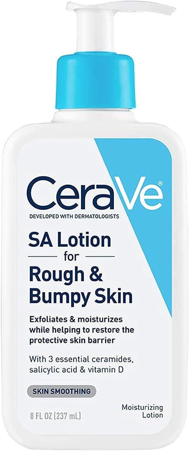 CeraVe SA Lotion for Rough & Bumpy Skin | Vitamin D, Hyaluronic Acid, Lactic Acid, Salicylic Acid | Fragrance Free & Allergy Tested | 8 oz