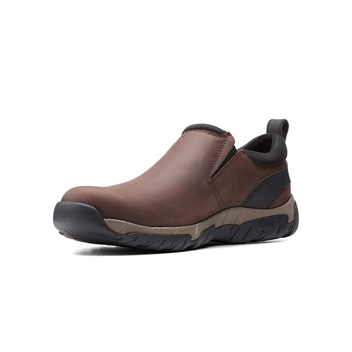 Clarks Men's Grove Step Brown Leather Slip On shoes(26153548)