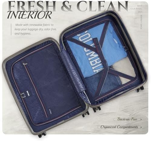 Verage Freeland Large Luggage with X-Large Spinner Wheels, Expandable Hardside Travel Luggage,