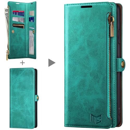 حافظة محفظة SEALED - SUANPOT لهاتف iPhone 14 Pro، أزرق وأخضر