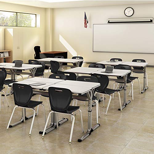 Learniture Shapes Series School Chair, 45 cm Seat Height, Black, (Pack of 4)