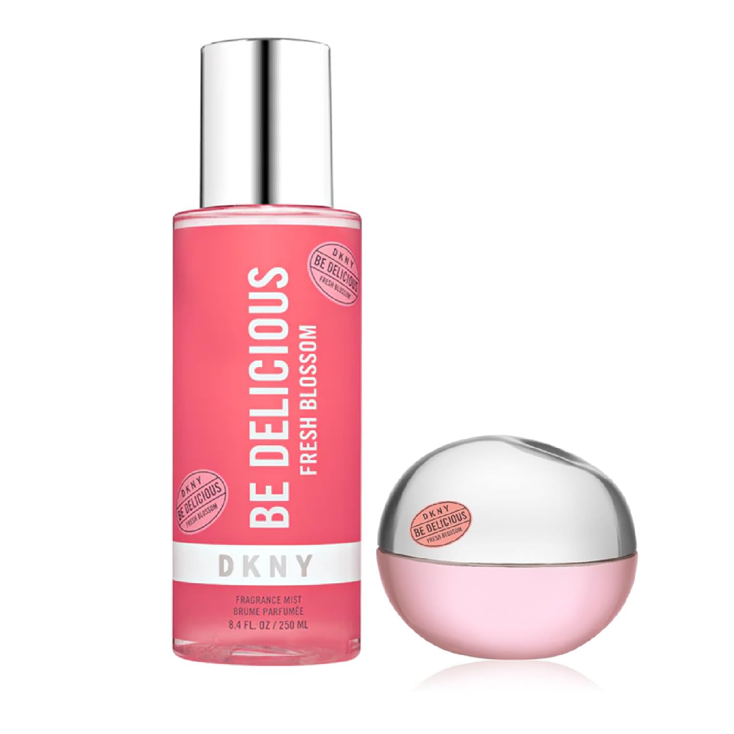 DKNY Be Delicious Fresh Blossoom Gift Set for Women - Eau de Parfum 100ml + Body Spray 125ml + Travel Bag - Floral Fragrance, Ideal for Daily Use